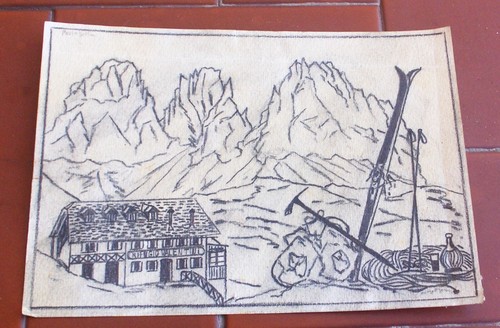 Disegno epoca rifugio - disegno,