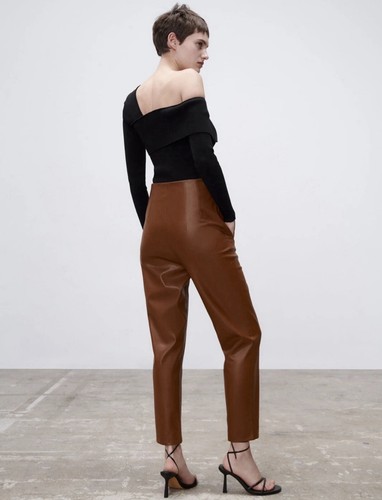 Nuovo zara pantaloni ecopelle - nuovo,