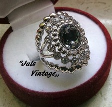 SCONTO 10gg.: ANELLO TANZANITE-FUME',TOPAZI LEGA ARGENTO-PLATINO;FAVOLOSO,UNICO!