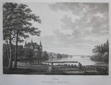 1825 EKENAS acquatinta Thersner Östergötland Sweden Ekenäs Örtomta Linköping
