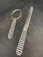 Set da scrivania tagliacarte e lente in argento Cesa a titolo 800