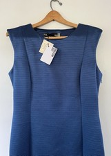 Abito da cocktail Love Moschino blu vintage nuovo con etichetta taglia 12