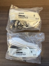 Set 2 nuove lampade a sospensione IKEA Hemma E26 luce sospensione cavo bianco set 15,5' 