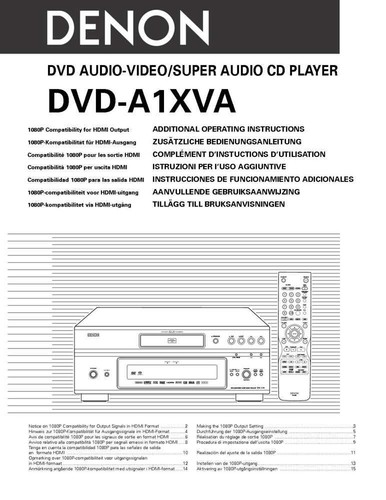 Denon dvd a1xva cambio - dvd-a1xva,