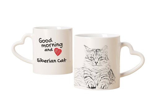 Siberiano tazza con gatto