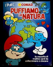 Album con carte dei Puffi - Collezione Conad (6 carte mancanti)
