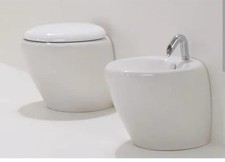 Sanitari a terra GSG serie Touch vaso+bidet e coprivaso bianco lucido