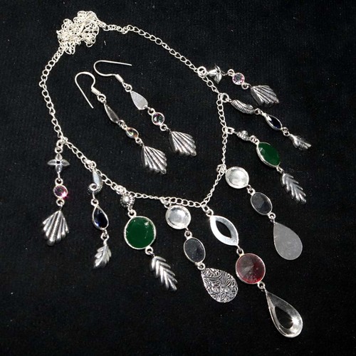 Set collana orecchini handmade - collana,