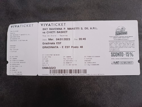 Biglietto ticket basket orasí - biglietto,