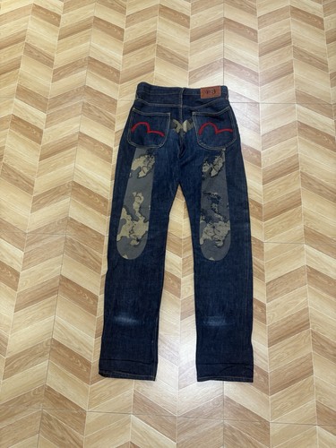 Jeans evisu mimetico rosso - jeans,