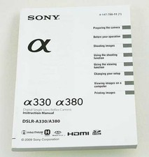 Instruction Sony A 330 380