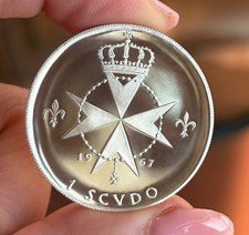MALTA 1 SCUDO 1967 PROOF ARGENTO SILVER DI ELEVATA QUALITA' PROOF