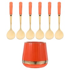 7 Pcs Cucchiaio Di Caffè Leggero Cucchiaini Acciaio Inox Caffe Cafe Spoon