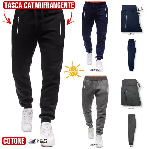 Pantalone tuta leggero zip - pantalone,