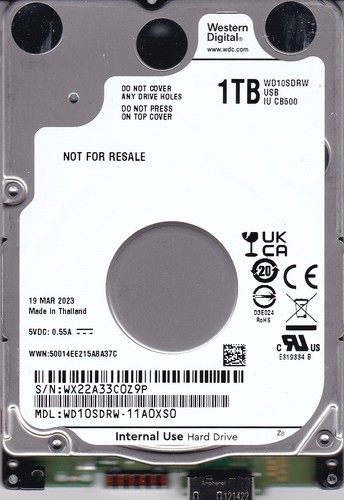 Wd10sdrw 11a0xs0 wx22a3 - wd10sdrw-11a0xs0, s/n: