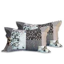 ROBERTO CAVALLI SET 2 FEDERE PER GUANCIALI 50 X 80 CM 3 VOLANI - CALEIDO FLORA