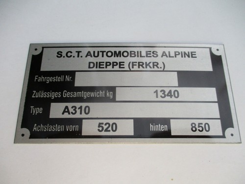Targa renault alpine a310 - renault,