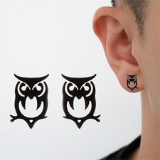 TWIN PEAKS  EAR RINGS OWL