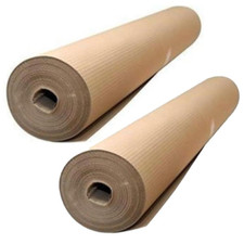 2 Rotoli Cartoni Ondulato Protettivo misura 1 x 45 metri Avana Pavimenti Pittura