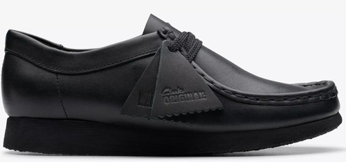 Clarks wallabee pelle nera - in,