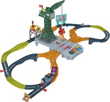 Thomas & Friends Set Trenino Giocattolo Motorizzato, Consegna Cranky Parlante con Pista,