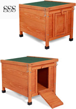 Gabbia Coniglio Legno Casetta Animali Da Compagnia Gabbia Esterno 43X43X52 Cm