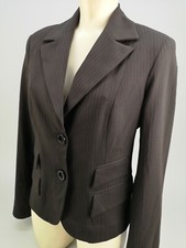 Giacca donna TALCO taglia 40 marrone gessata Made in Italy stock magazzino