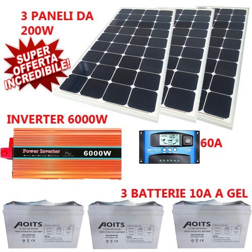 Kit fotovoltaico 3kw pannello - kit,