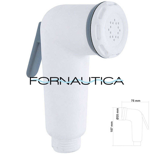 Doccetta plastica bianco - in,