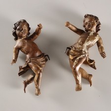 Putti antichi legno intagliato - putti,