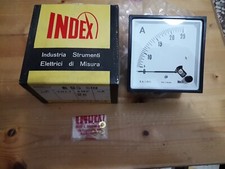 Amperometro Analogico Index modello E 96 DIN 25A Pannello Vintage Nuovo