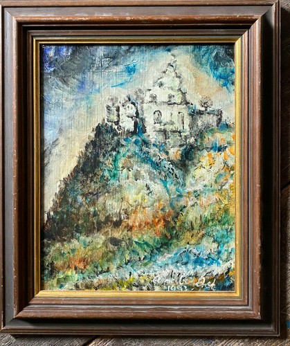 Dipinto olio villa - a,