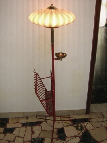 Lampada terra con porta - lampada,