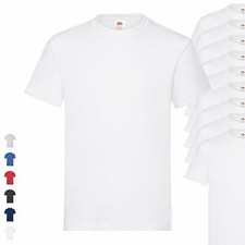 Confezione 10 T-Shirt Fruit of the Loom Heavy T Uomo Basic Qualità Pesante NUOVE