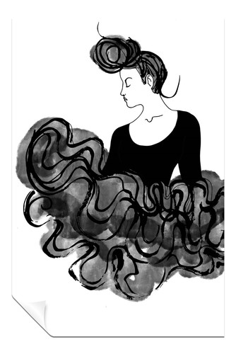 Ballerina bianca nera - e,