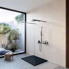 PIATTO DOCCIA EFFETTO PIETRA ARDESIA SMC RIDUCIBILE ULTRASLIM H2,6CM MOD. SAMOS