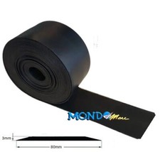 PROFILO PER GOMMONE 80x3mm NERO CON BORDI RASTREMATI (PIATTINA) PREZZO AL METRO
