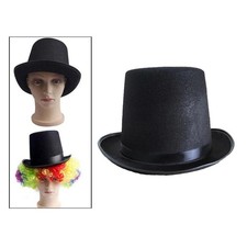 Nero Tubo Da Stufa Top Hat Adulti Mago Vestito Operato Ringmaster Feltro
