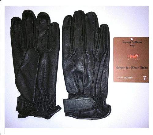 Guanti neri vera pelle - ,
