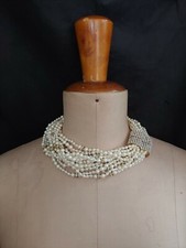 ZE.CO. MILANO COLLANA COLLIERE VINTAGE PERLE STRASS ANNI 80