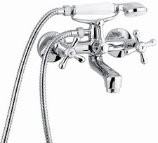 RUBINETTO ESTERNO VASCA CON DOCCETTA CROMO STELLA GARANZIA 2 ANNI MADE IN ITALY