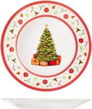 Set 12 piatti H&H  frutta natalizi classy xmas cm 20