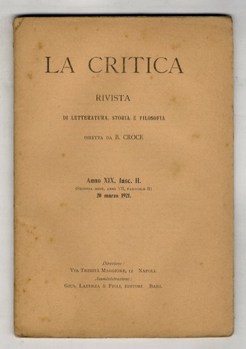 Critica rivista di - (la).,