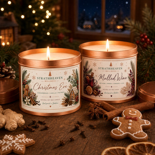 Candela natale cera soia - natale,