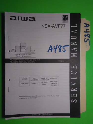 Aiwa nsx avf77 manuale - aiwa, di