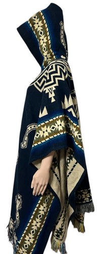 Poncho con cappuccio 100%