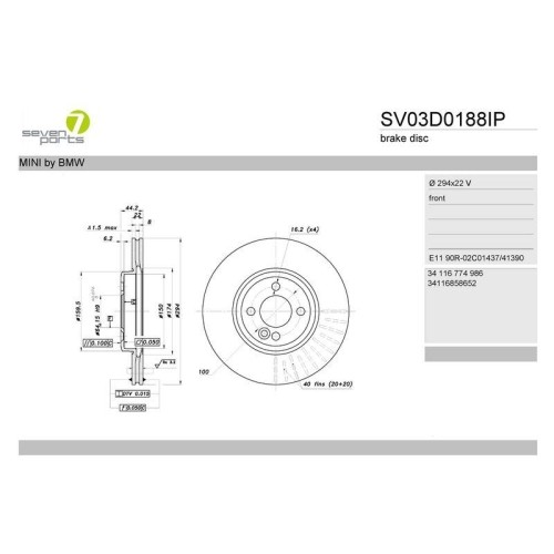 Bremsscheibe seven parts - 7,