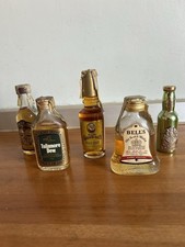 Set 5 bottigliette mignon whisky anni 70