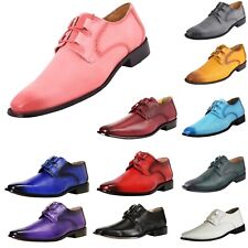 Scarpe eleganti stringate LIBERTYZENO da uomo in vera pelle design battistrada punta brunita