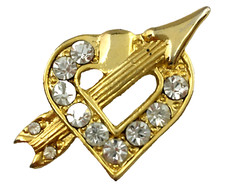 Spilla cuore freccia strass - spilla,